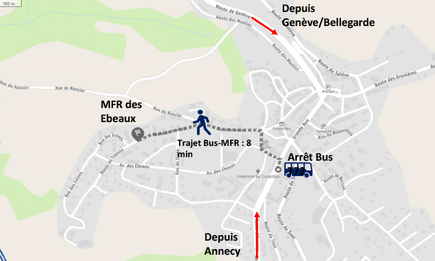 plan d'accès à la MFR